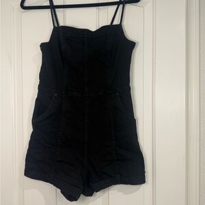 Black Jean Volcom romper